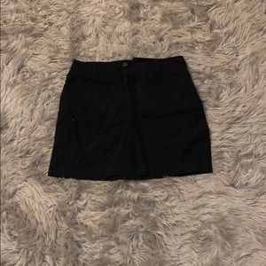 Black Jean Mini Skirt